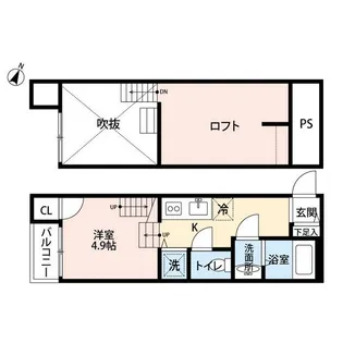 福岡県福岡市南区大楠1【アパート】の間取り