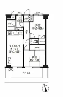 フジマンション第2【11階】の間取り