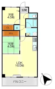 ポレスター呉中央【8階】の間取り