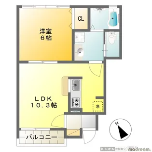東京都調布市国領町7【アパート】の間取り