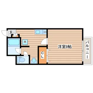 アスコット西多賀【1階】の間取り
