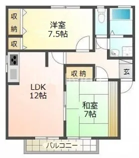 Life館アムールB【2階】の間取り