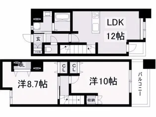 CASA PINO【4階】の間取り