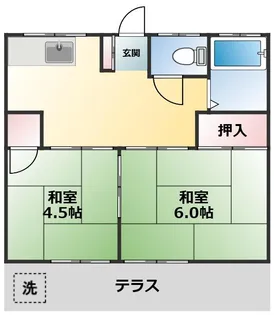むさしの荘【1階】の間取り