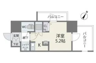 MODERN PALAZZO天神南II【6階】の間取り
