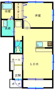 イーストコートC棟【1階】の間取り