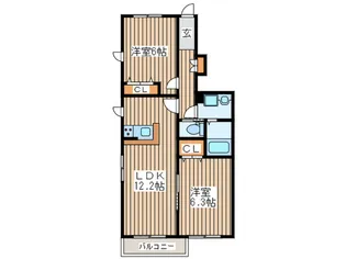シャーメゾン・エムオー【1階】の間取り
