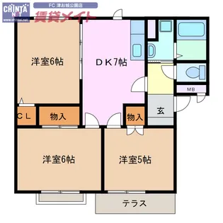 ニューウェーブ B棟【1階】の間取り