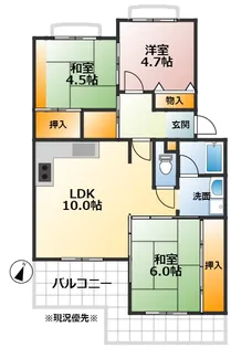 シティハイツ竹の台【4階】の間取り