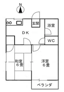 チェリー小栗ハイツ【2階】の間取り
