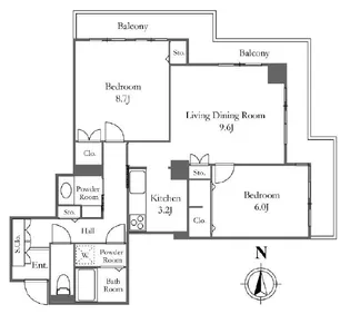 リバーシティ21イーストタワーズ 10棟【26階】の間取り