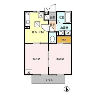 アメニティK【2階】の間取り