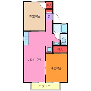 マルハン新取手 B【2階】の間取り