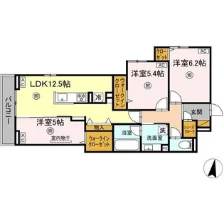 ベルニー太田【3階】の間取り