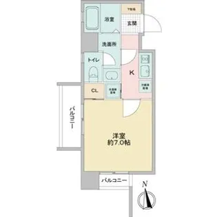 リエス鶴舞EAST TOWER【7階】の間取り