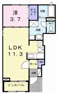 グランデ フォルトゥーナ【1階】の間取り