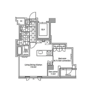 パークハビオ日本橋蛎殻町【7階】の間取り