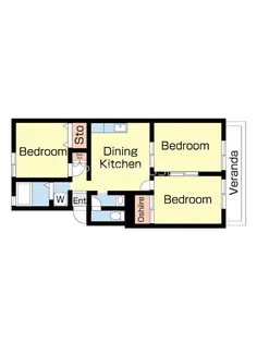 サニーハイツ小川 A棟【2階】の間取り