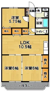 春日カネエーズ【4階】の間取り