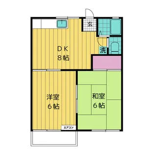 ハイツマウントブルー【2階】の間取り