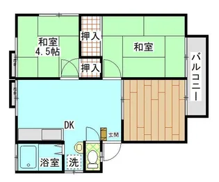 スカイハイツ【1階】の間取り