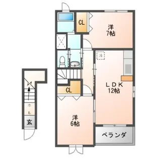 ファシネイション春日II【2階】の間取り