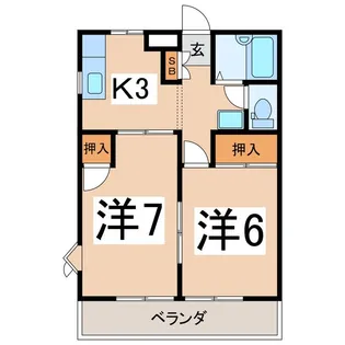 アベニューアルプスA【1階】の間取り