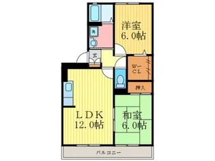 ネオクリエイト横山 B棟の間取り
