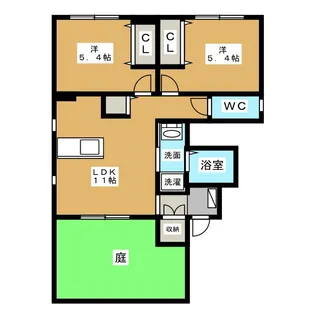 Sunny Side A棟【1階】の間取り