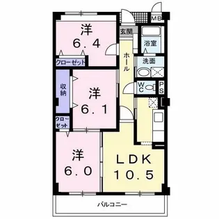 グランポ-ト【2階】の間取り