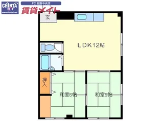 奈良屋【2階】の間取り