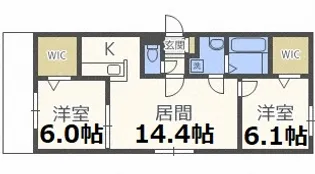 クレストパークヒルズ【4階】の間取り