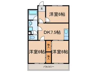 レジデンス第2梅坪【4階】の間取り