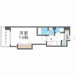 Luxe難波西III【8階】の間取り