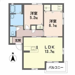ウィンズ コートB【1階】の間取り