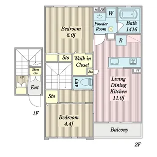 Palais Roche I【2階】の間取り