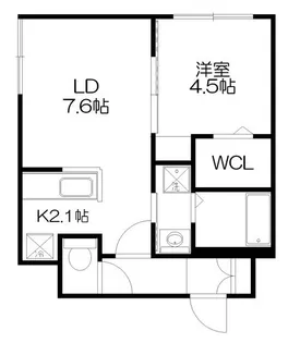 ポルトボヌール大麻駅前【2階】の間取り