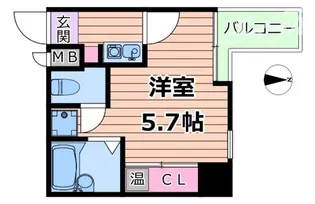 シティライフディナスティ新大阪【5階】の間取り