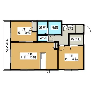 カーサ・アダージョ【3階】の間取り