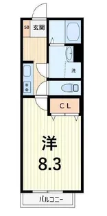 セレーヌコーポ若菜【1階】の間取り