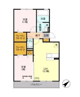 フローラ【2階】の間取り