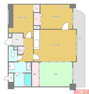 フロラシオン鶴見【6階】の間取り