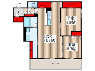 クアドリフォリオ浦和美園【2階】の間取り
