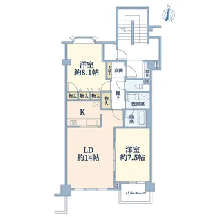 メゾンポロニア【2階】の間取り