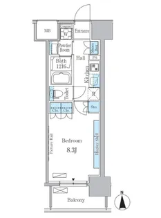 ヒヴィ・カーサ名駅西【11階】の間取り