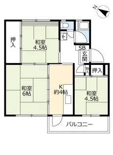 UR志徳【3階】の間取り