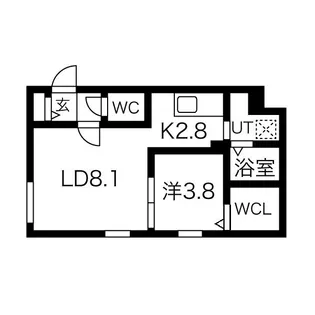 北斗エンブレム札幌北【3階】の間取り
