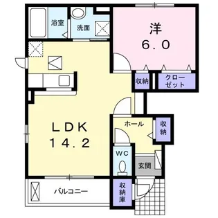 アジュール【1階】の間取り