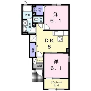 カルム ヒルズ【1階】の間取り