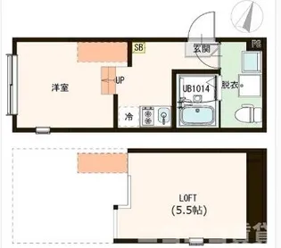 S SQUARE瑞江【1階】の間取り